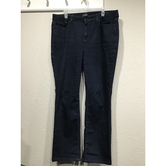 NYDJ Marilyn Straight Jeans Women's 16 Dark Wash Lift Tuck Stretch Shaping Denim - Picture 3 of 9